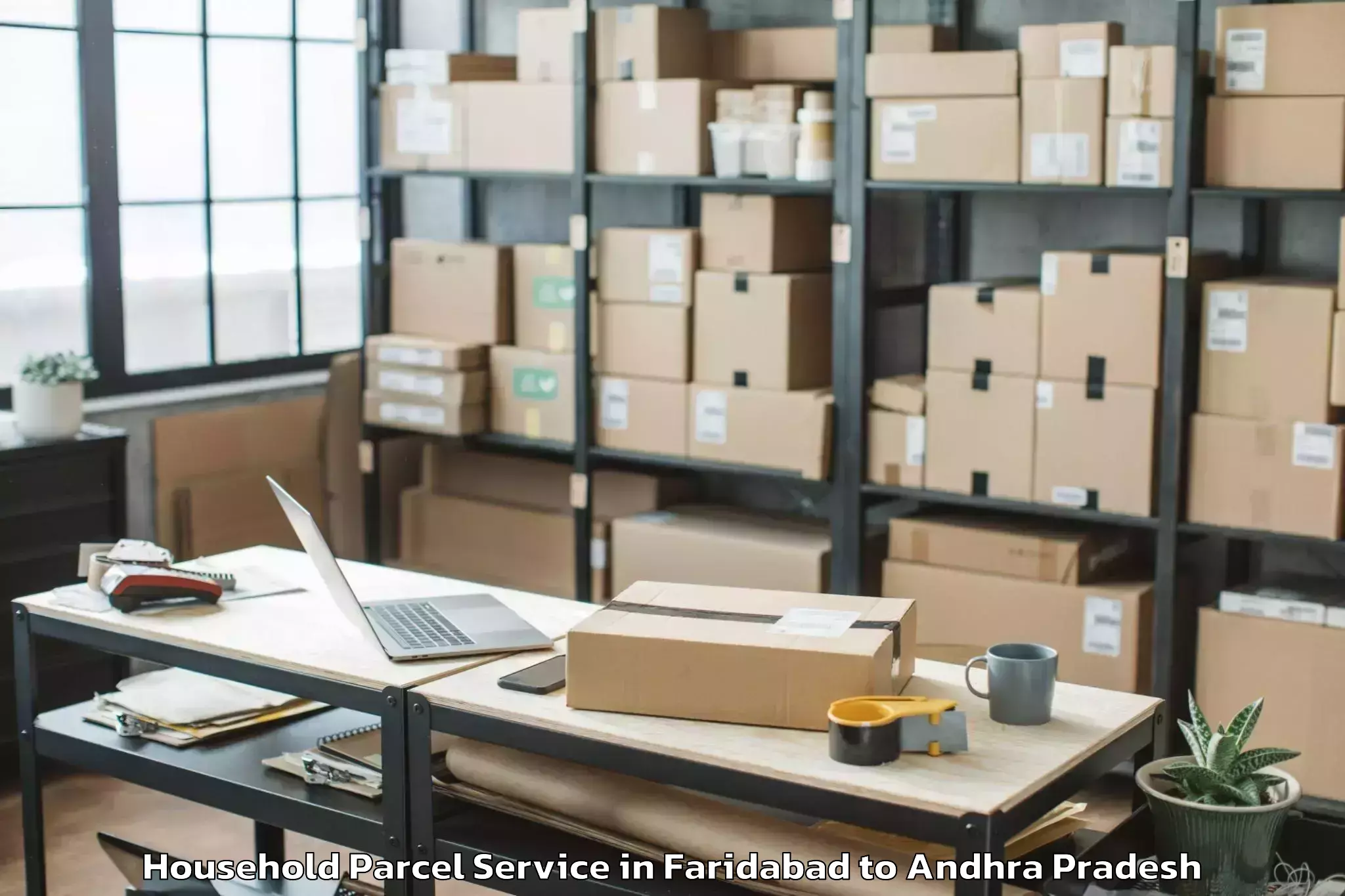 Professional Faridabad to Kajuluru Household Parcel